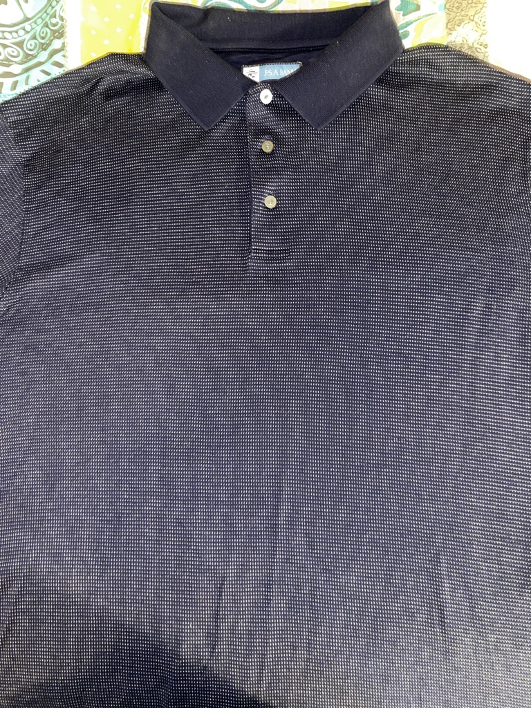 Jos A Bank Black Leadbetter Golf Polo